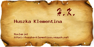 Huszka Klementina névjegykártya